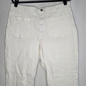 Chaps White Straight Leg Jeans, Size 16